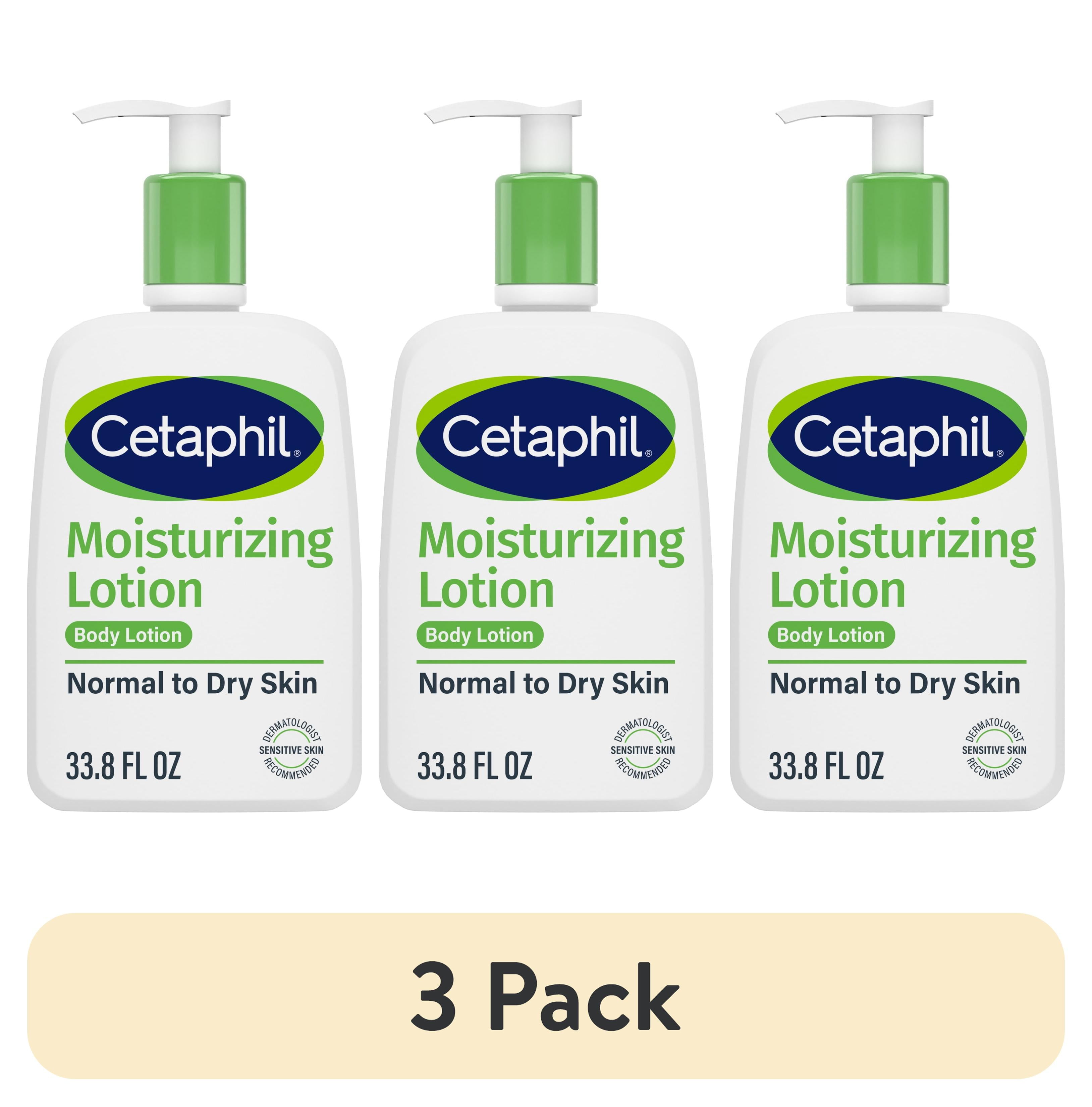 (3 pack) Cetaphil Hydrating Moisturizing Lotion for Normal to Dry Skin, Sensitive Skin, 33.8 Fl Oz