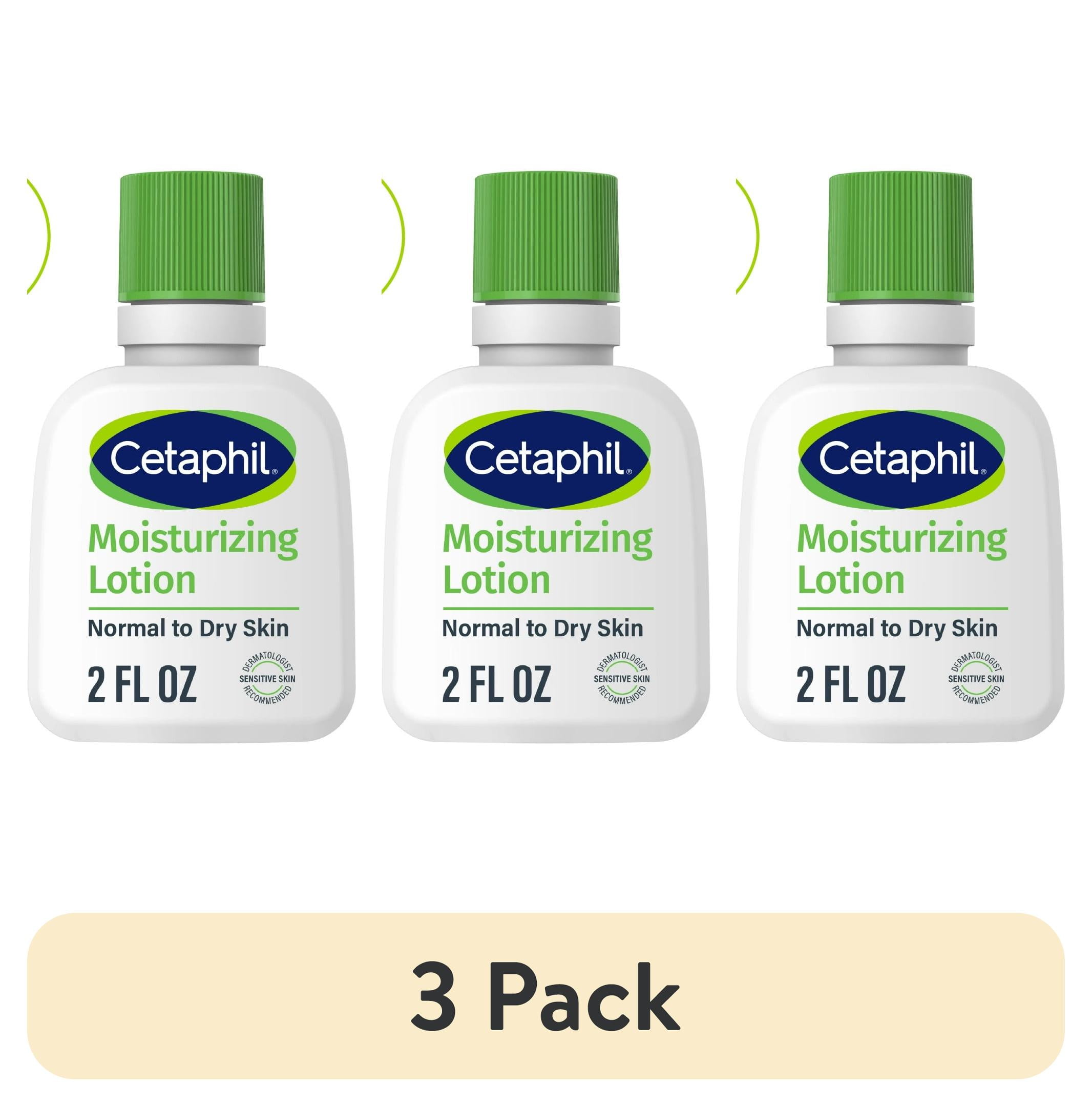 (3 pack) Cetaphil Travel Size Moisturizing Lotion for Dry to Normal Skin, Unscented, 2 fl oz