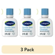 3 paket Cetaphil Seyahat Boyutu Nazik Cilt Temizleyici, Kuru ve Normal Hassas Ciltler i&ccedil;in Nemlendirici Y&uuml;z Yıkama, 2 oz