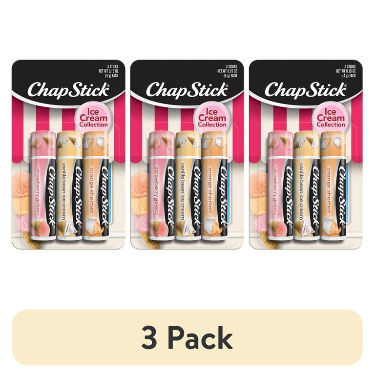 3 pack) ChapStick Ice Cream Collection Lip Balm Lip Care