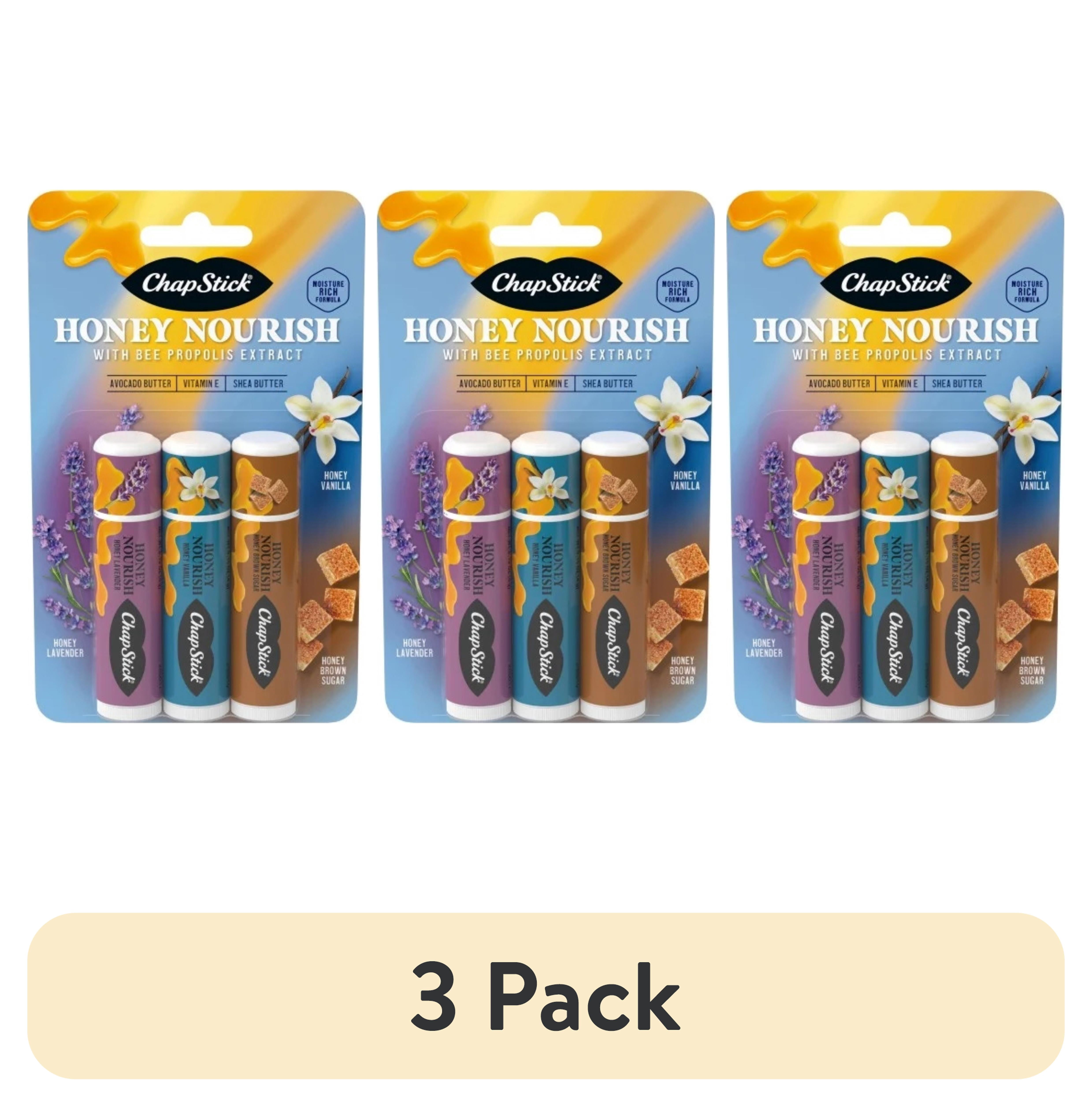 (3 pack) ChapStick Moisturizing Honey Lip Balm Variety Pack, 0.15 oz, 3 Pack