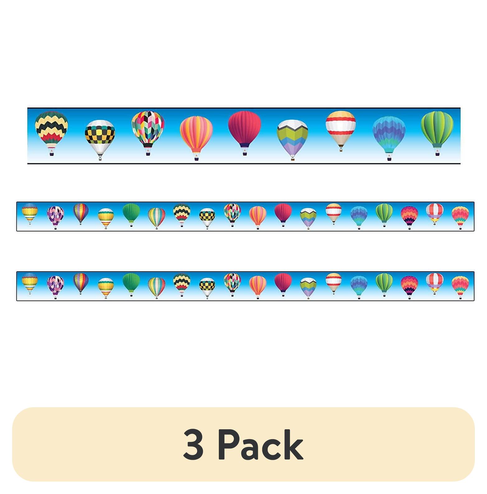 (3 pack) Charles Leonard Hot Air Balloon Theme Magnetic Borders/Trims
