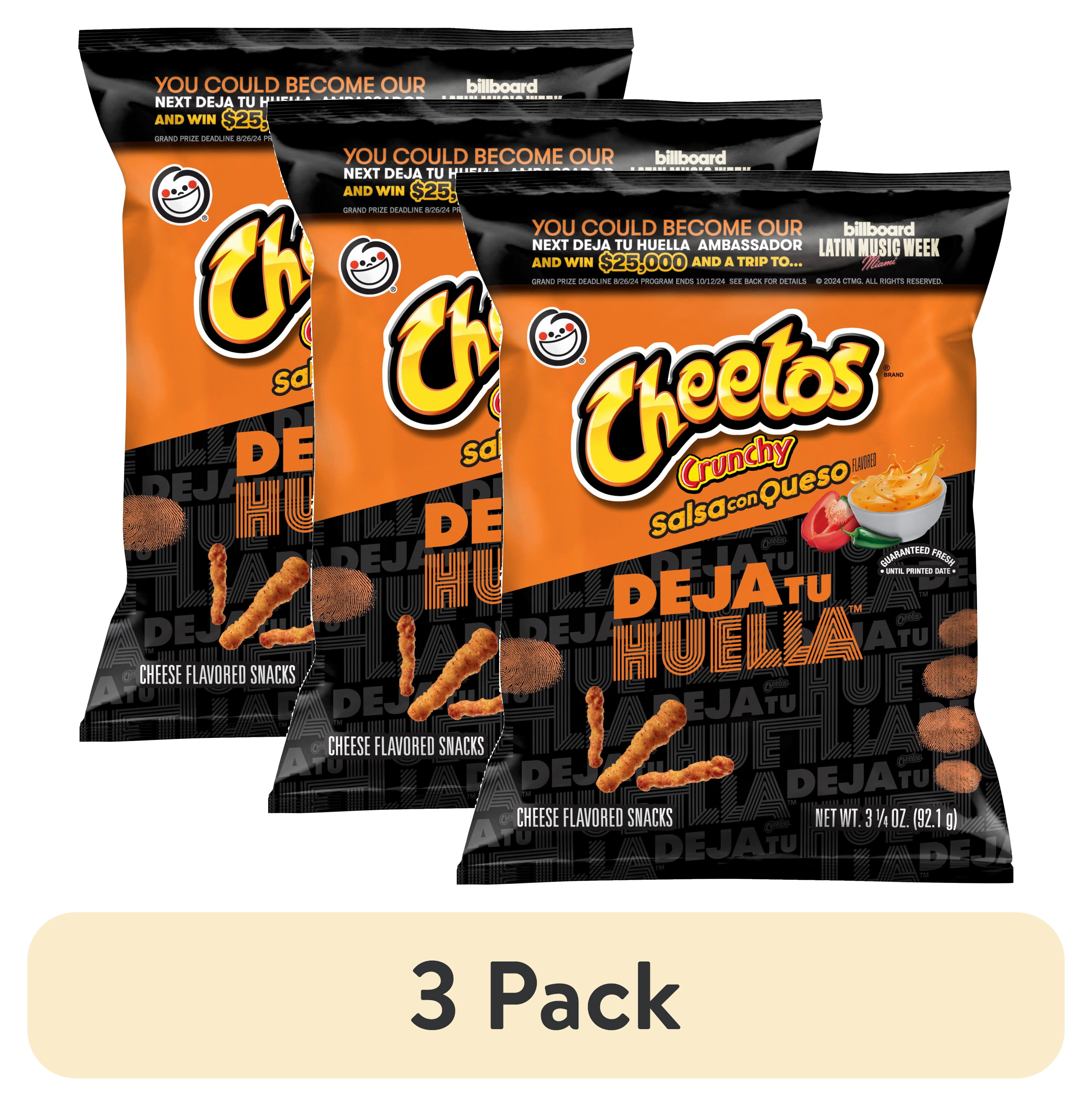 (3 pack) Cheetos Crunchy Cheese Salsa Con Queso Flavored Snacks, 3.25 oz Bag