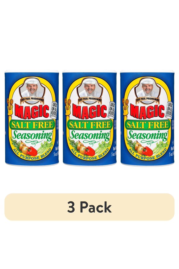 (3 pack) Chef Paul Prudhomme Magic Salt Free Seasoning, 5 oz
