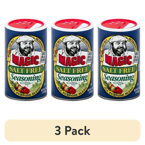 (3 pack) Chef Paul Prudhomme Magic Salt Free Seasoning, 5 oz