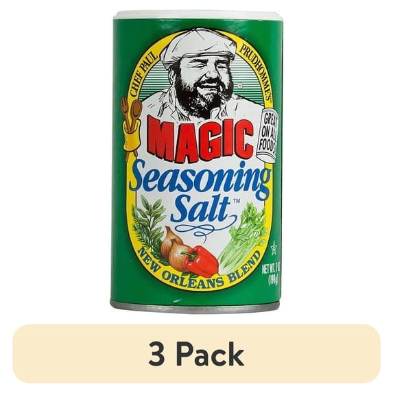 (3 pack) Chef Paul Prudhomme's Magic Seasoning Blends, Seasoning Salt New Orleans Blend, 7 Oz