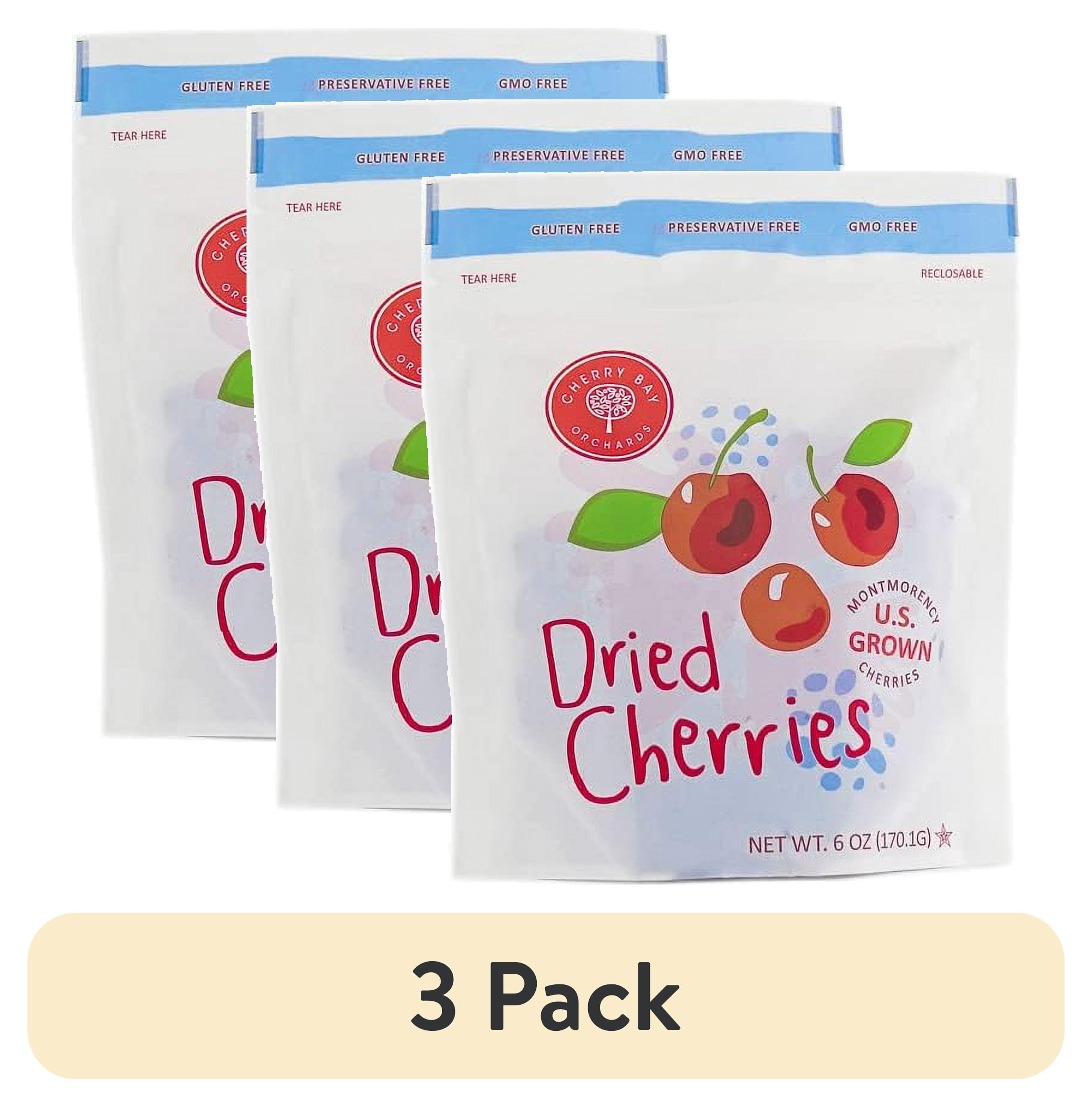 (3 pack) Cherry Bay Orchards Dried Montmorency Cherries, 6 Oz.