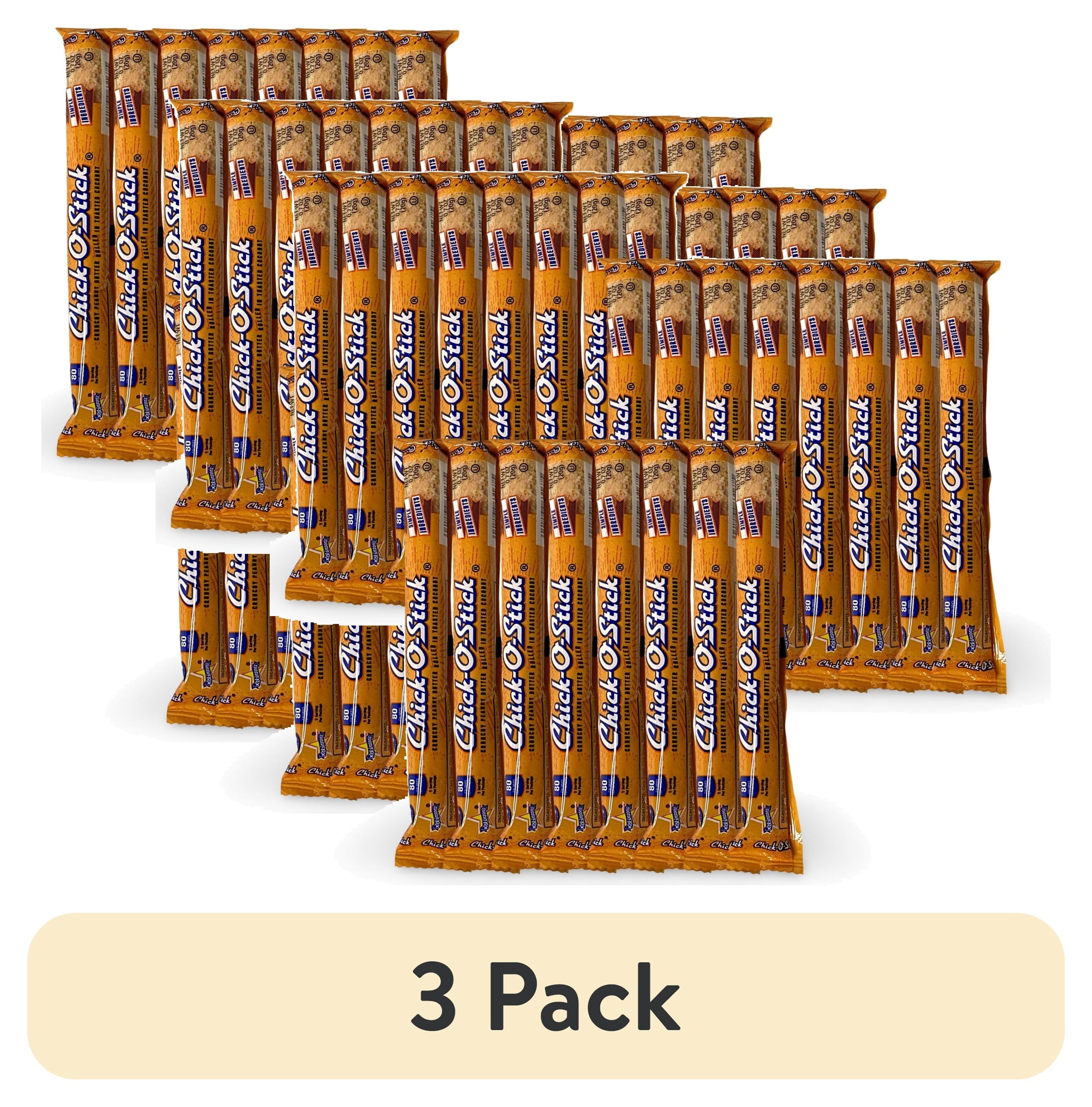 (3 pack) Chick O Stick Peanut Butter Coconut Snack Bars, 16.8 Ounce, 24 Pack