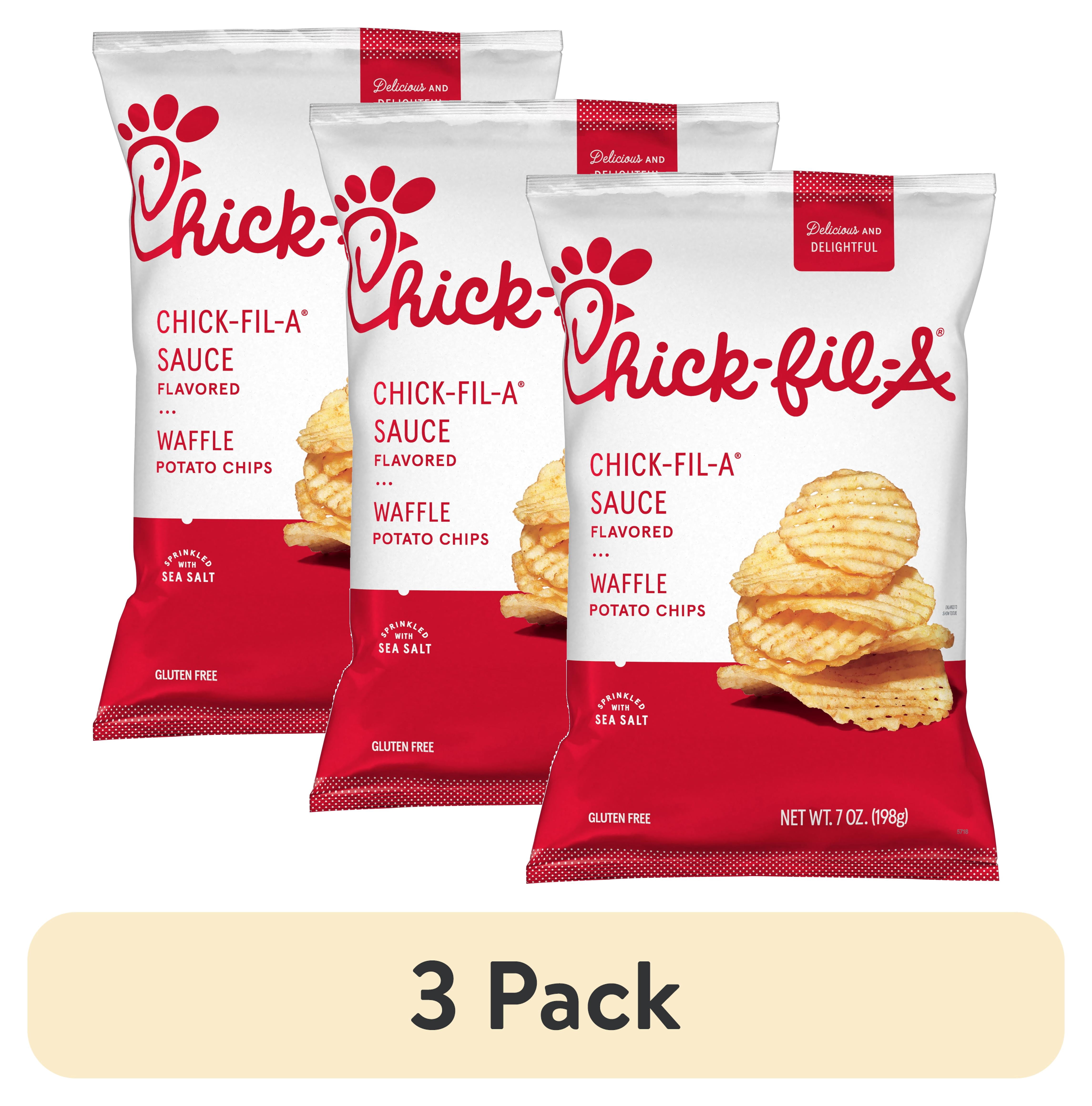 (3 pack) Chick-fil-A Sauce Waffle Potato Chips 7oz