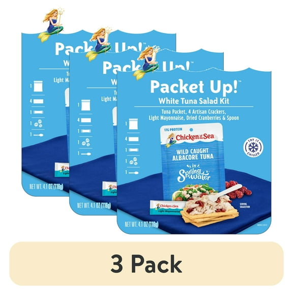 (3 pack) Chicken of the Sea Packet Up! White Tuna Salad Kit 4.1 oz
