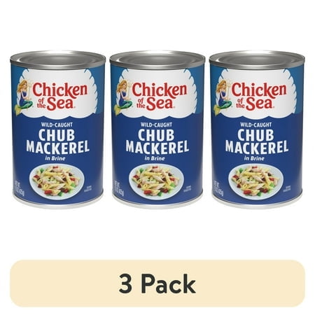(3 pack) Chicken of the Sea Wild Caught Jack Mackerel in Brine 15 oz