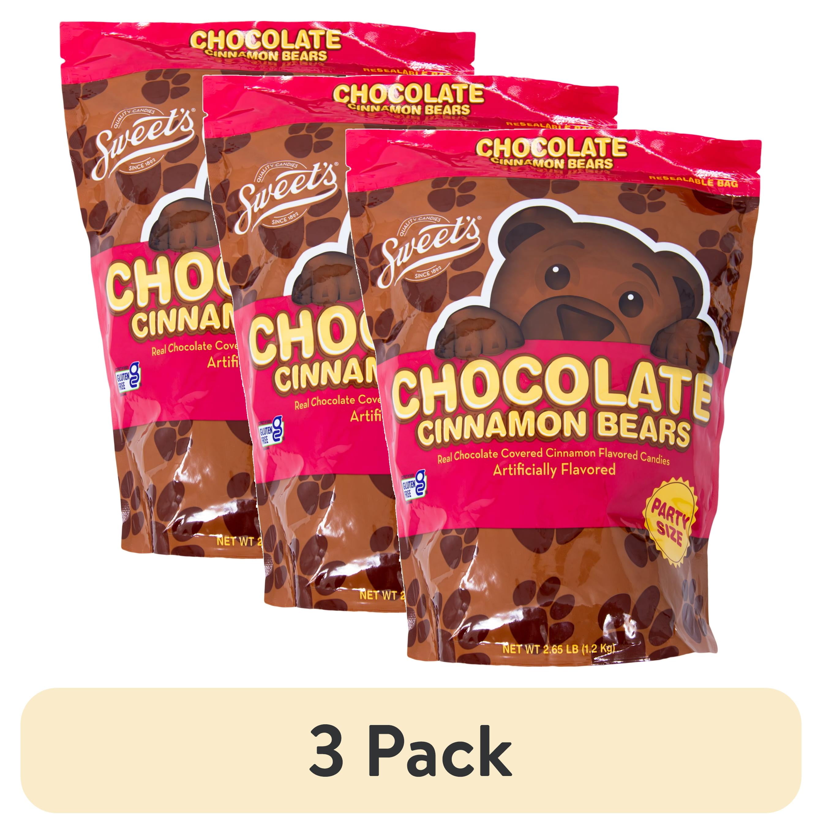 (3 pack) Chocolate Cinnamon Bears, 2.65 # SUP, 12 pack
