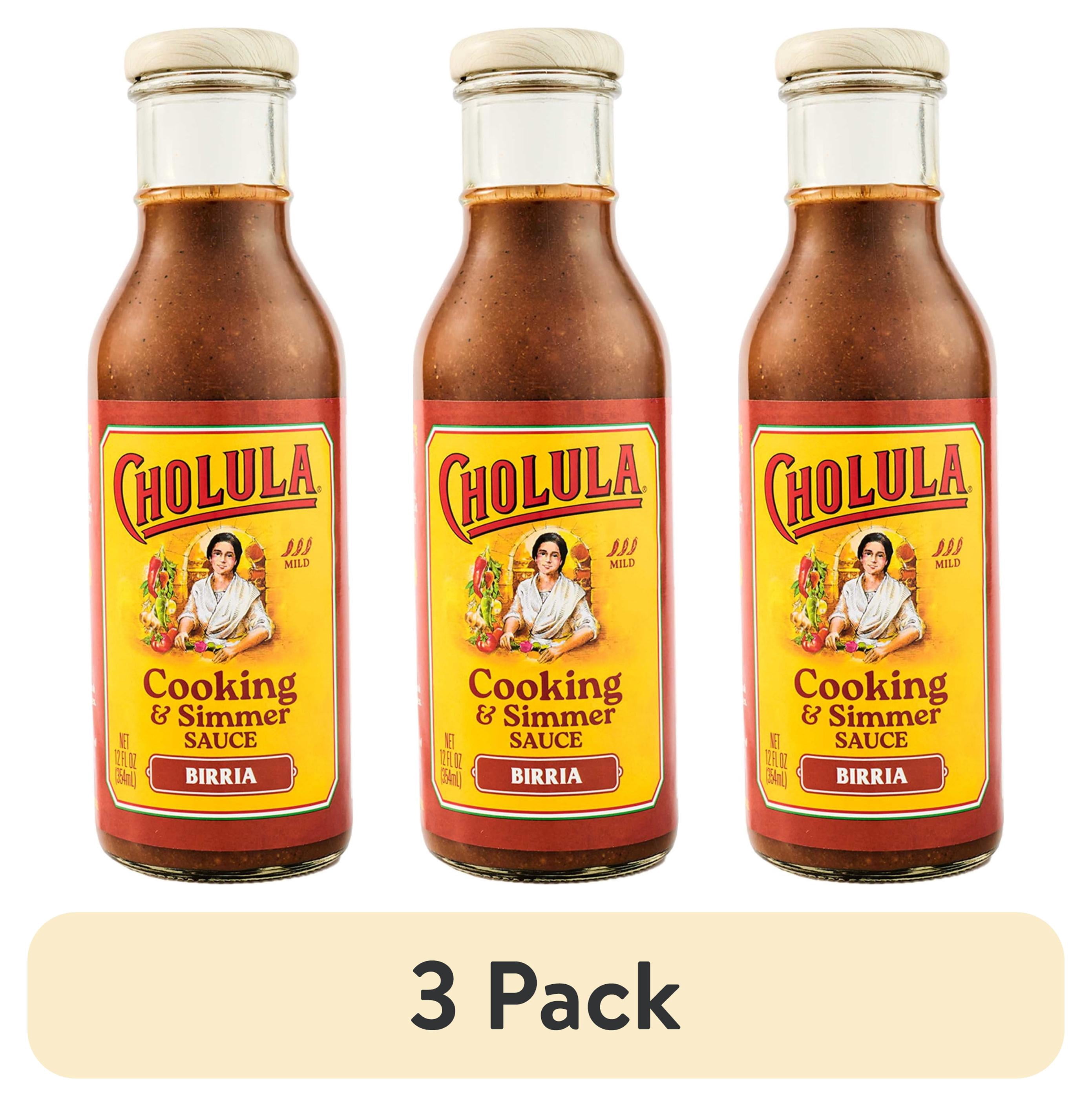 (3 pack) Cholula Birria Cooking & Simmer Sauce, 12.0 fl oz Bottle