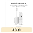 thumbnail image 1 of (3 pack) Chromecast with Google TV - Streaming Entertainment in 4K HDR, 1 of 13