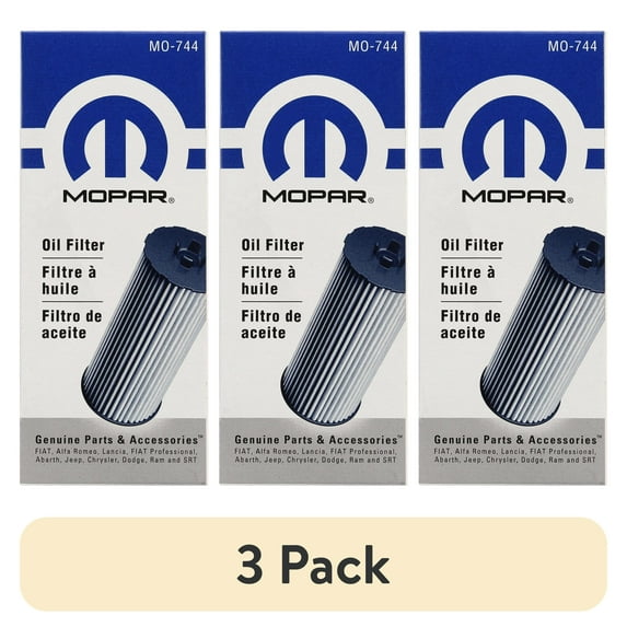 (3 pack) Chrysler Mopar Original Equipment 68079744AD Engine Oil Filter MO-744