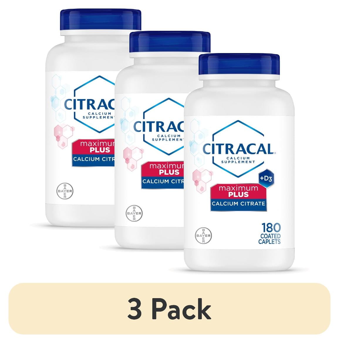 (3 pack) Citracal Maximum Plus Calcium Supplement Calcium with Vitamin