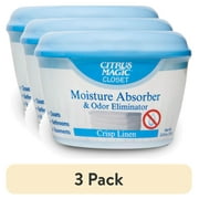 3 pack Citrus Magic Closet Moisture Absorber, Odor Eliminator & Air Freshener, Crisp Linen, 12.8 oz