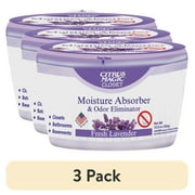 (3 pack) Citrus Magic For Closets, Moisture Absorber and Odor Eliminator, Fresh Lavender, 12.8 oz