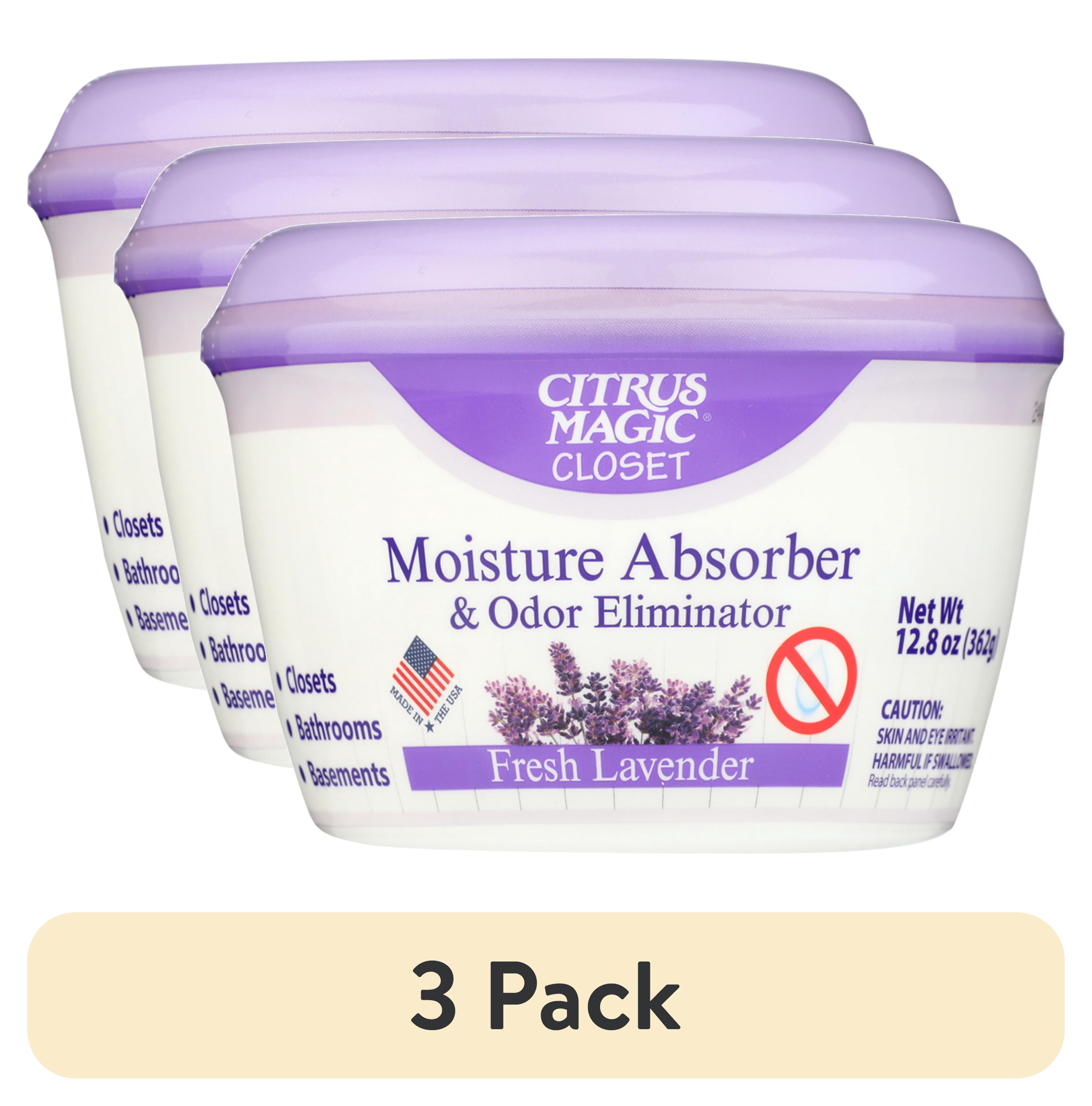 (3 pack) Citrus Magic For Closets Moisture Absorber & Odor Eliminator, Fresh Lavender, 12.8 oz