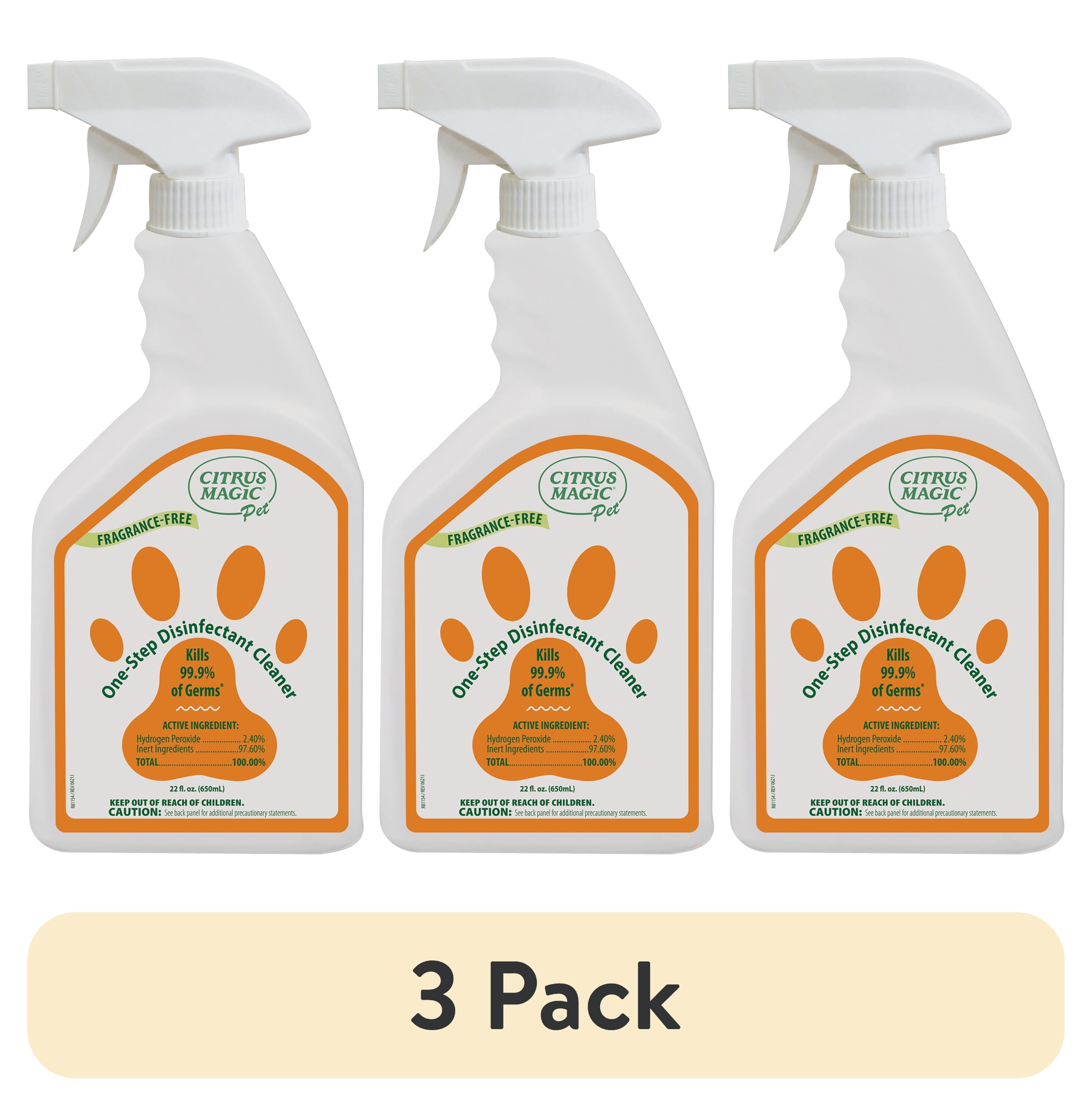 (3 pack) Citrus Magic Pet One-Step Disinfectant Cleaner, 22 Fluid Ounce