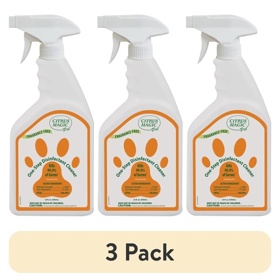 (3 pack) Citrus Magic Pet One-Step Disinfectant Cleaner, 22 Fluid Ounce