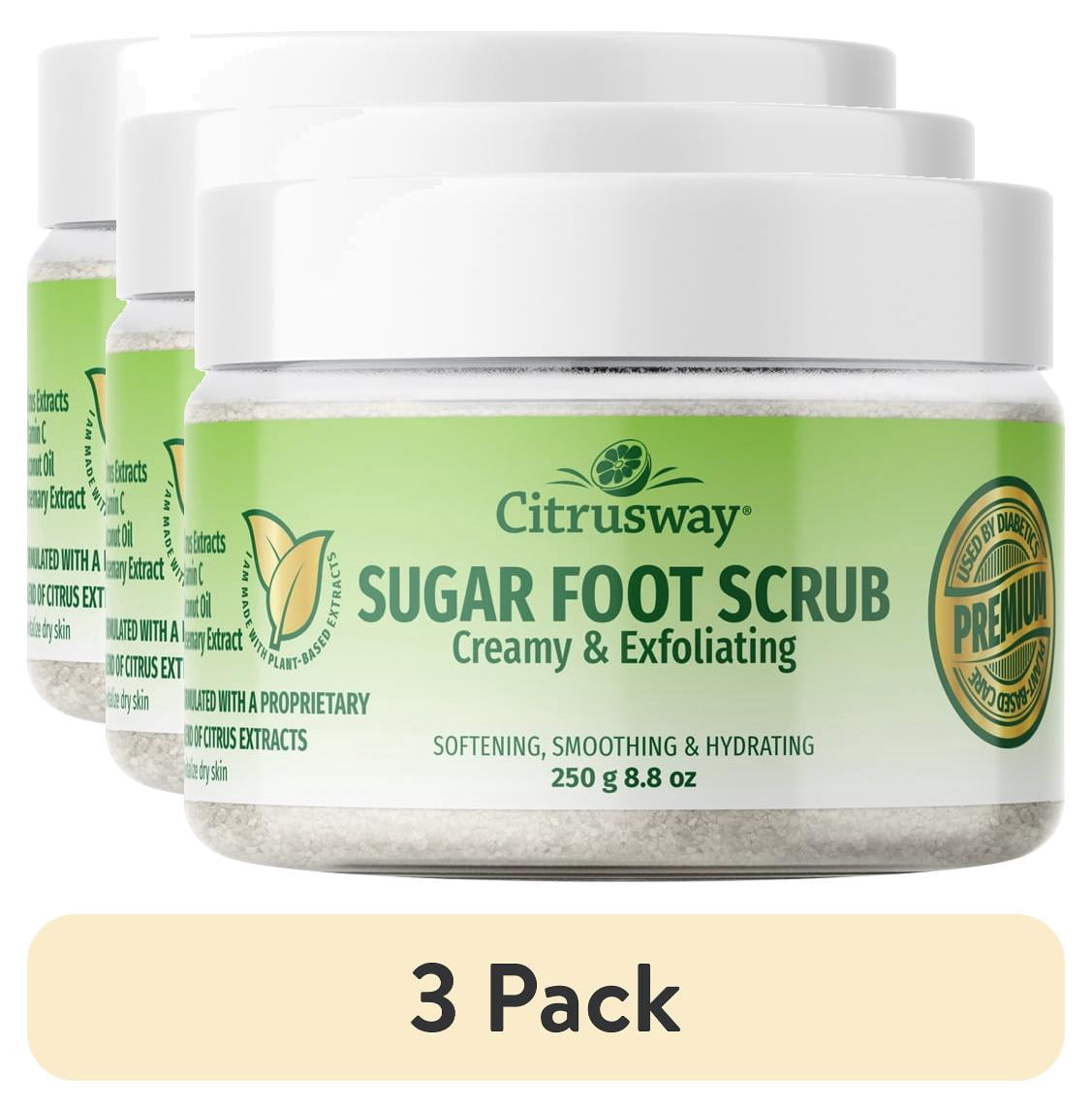 (3 pack) Citrusway Exfoliating Foot Sugar Scrub 250 g/8 oz