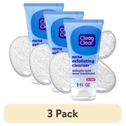 (3 pack) Clean & Clear Acne Triple Clear Exfoliating Facial Scrub, 5 oz