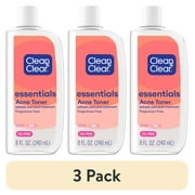 3 pack Clean & Clear Oil-Free Acne Toner, 2% Salicylic Acid, 8 fl. oz