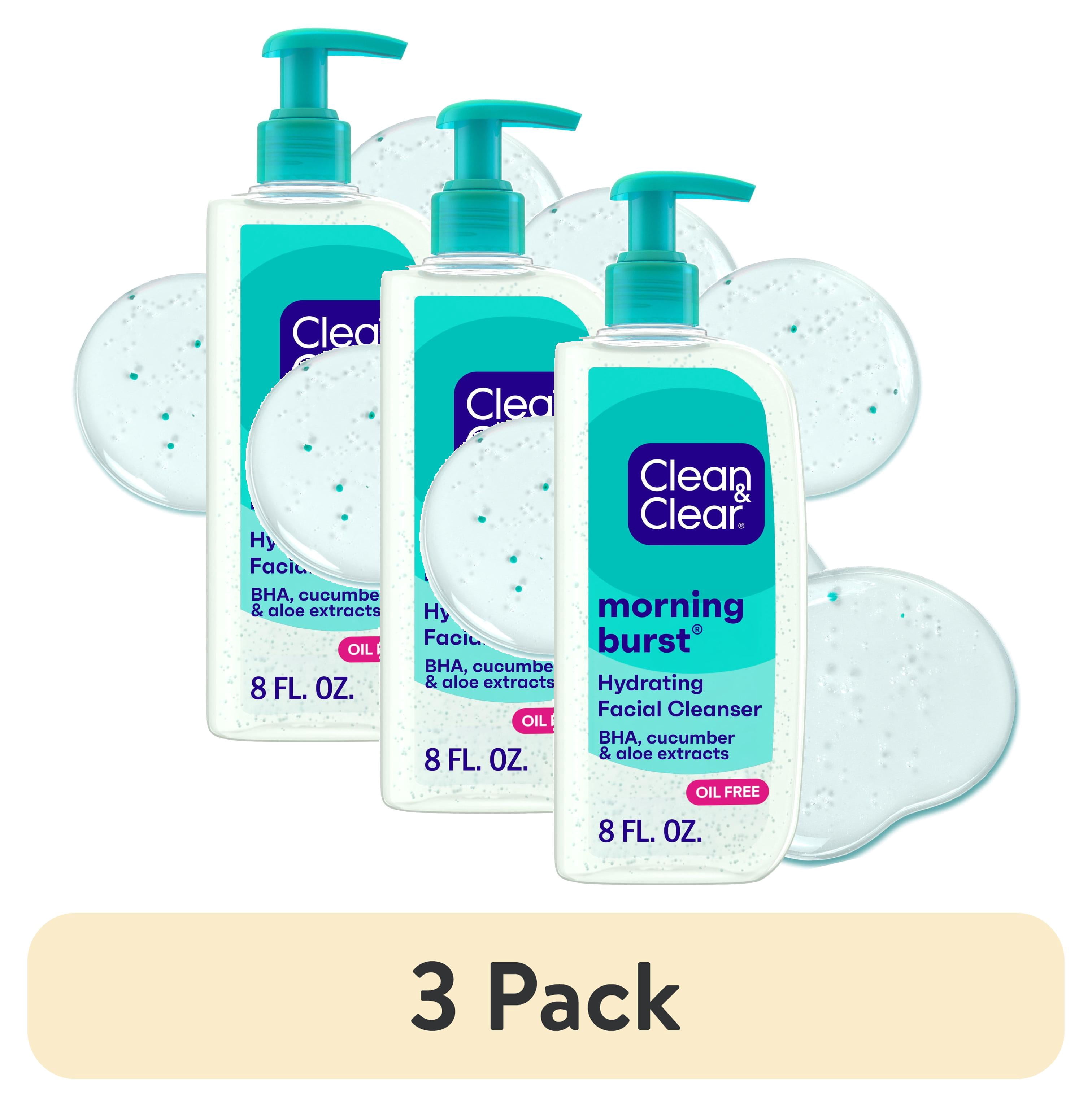 (3 pack) Clean & Clear Morning Burst Hydrating Face Wash with BHA, 8 fl. oz