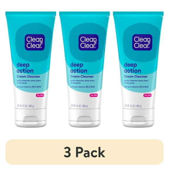Clean & Clear Deep Action Cream Face Wash, 6.5 fl. oz