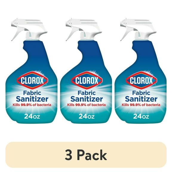 (3 pack) Clorox Bleach-Free Fabric Sanitizer and Odor Eliminating Laundry Sanitizer, Unsented, 24 fl oz