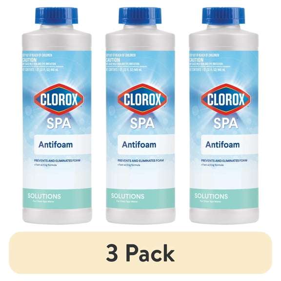 (3 pack) Clorox Spa Liquid Antifoam Pool Water Balancers Solution , 32oz