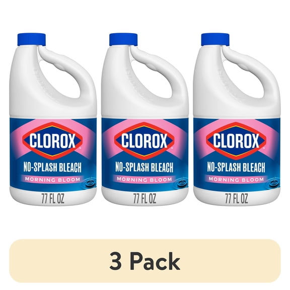 (3 pack) Clorox No Splash Bleach, Morning Bloom, 77 fl oz