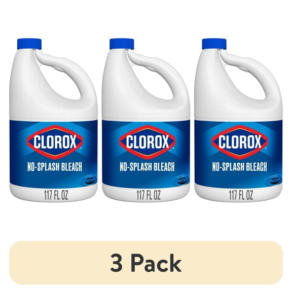 (3 pack) Clorox No Splash Bleach, 117 fl oz