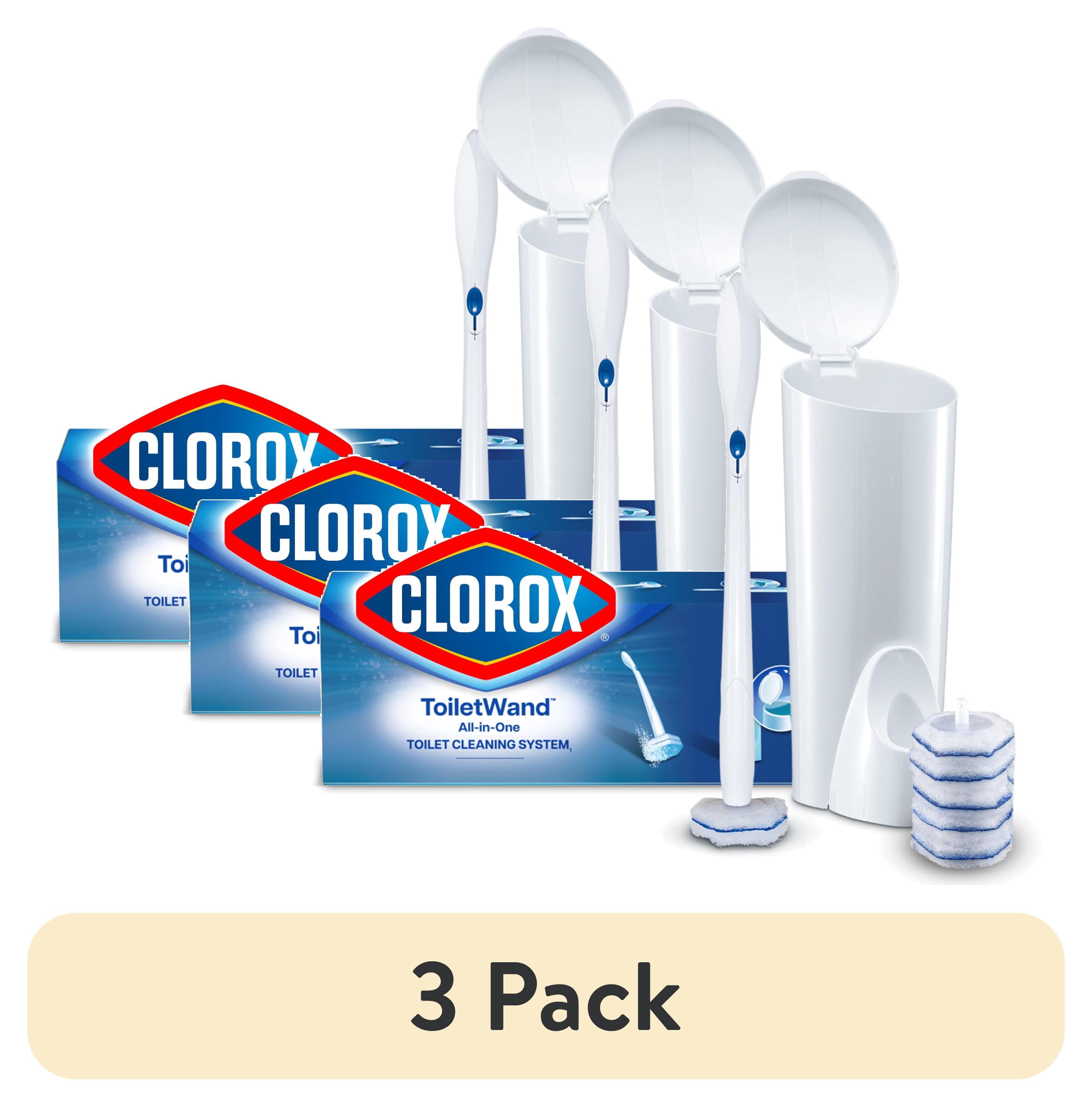 3 pack) Clorox ToiletWand Disposable Toilet Bowl Brush Cleaner