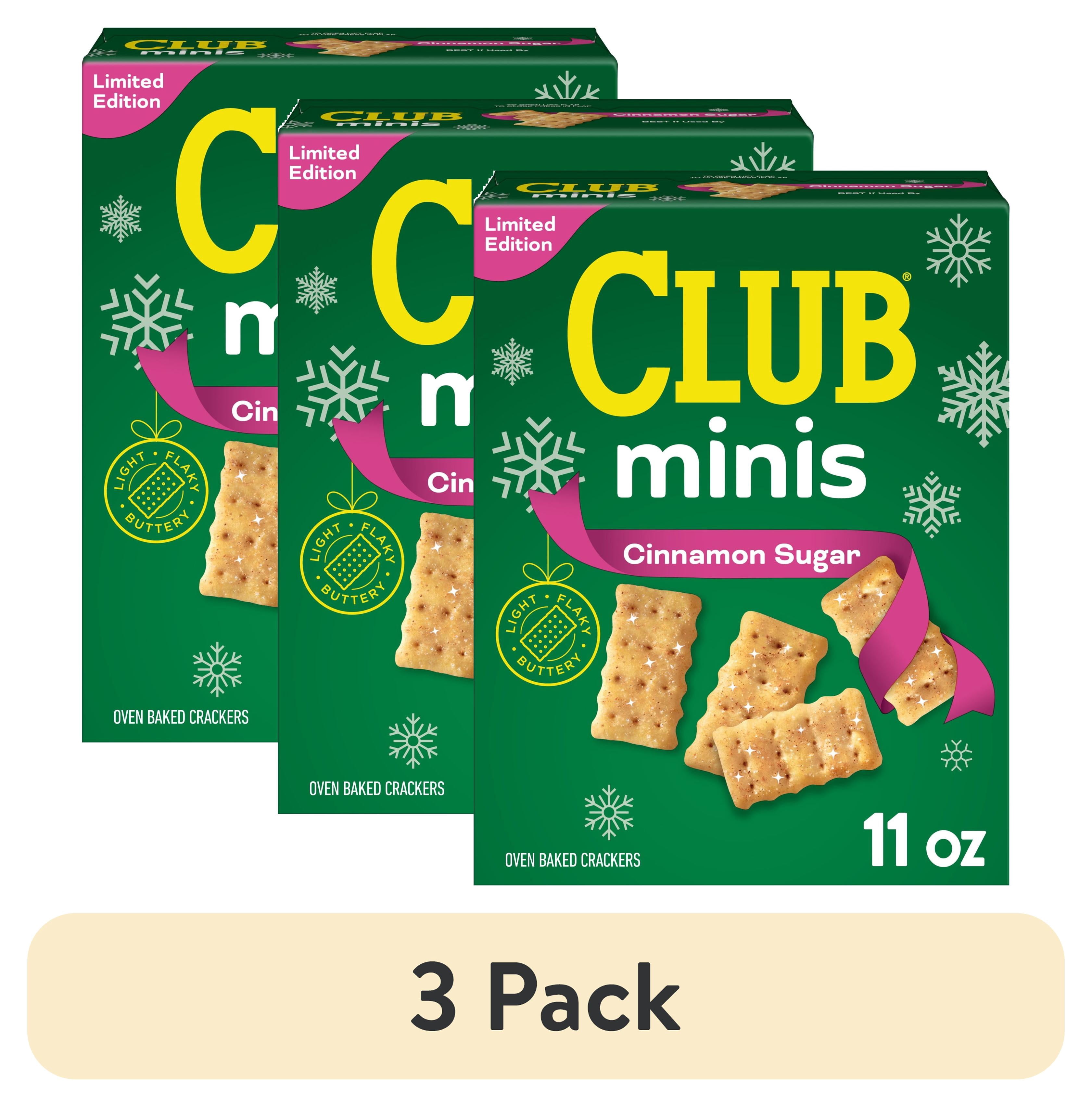 (3 pack) Club Minis Cinnamon Sugar Crackers, Spring Snacks, 11 oz ...