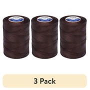 (3 pack) Coats & Clark 100% Cotton Sewing Thread, 1200 yd Size 50, Chona Brown