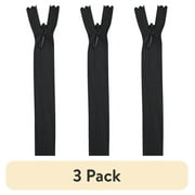 (3 pack) Coats & Clark 9" Polyester All Purpose Black Sewing Zipper, 1 Each