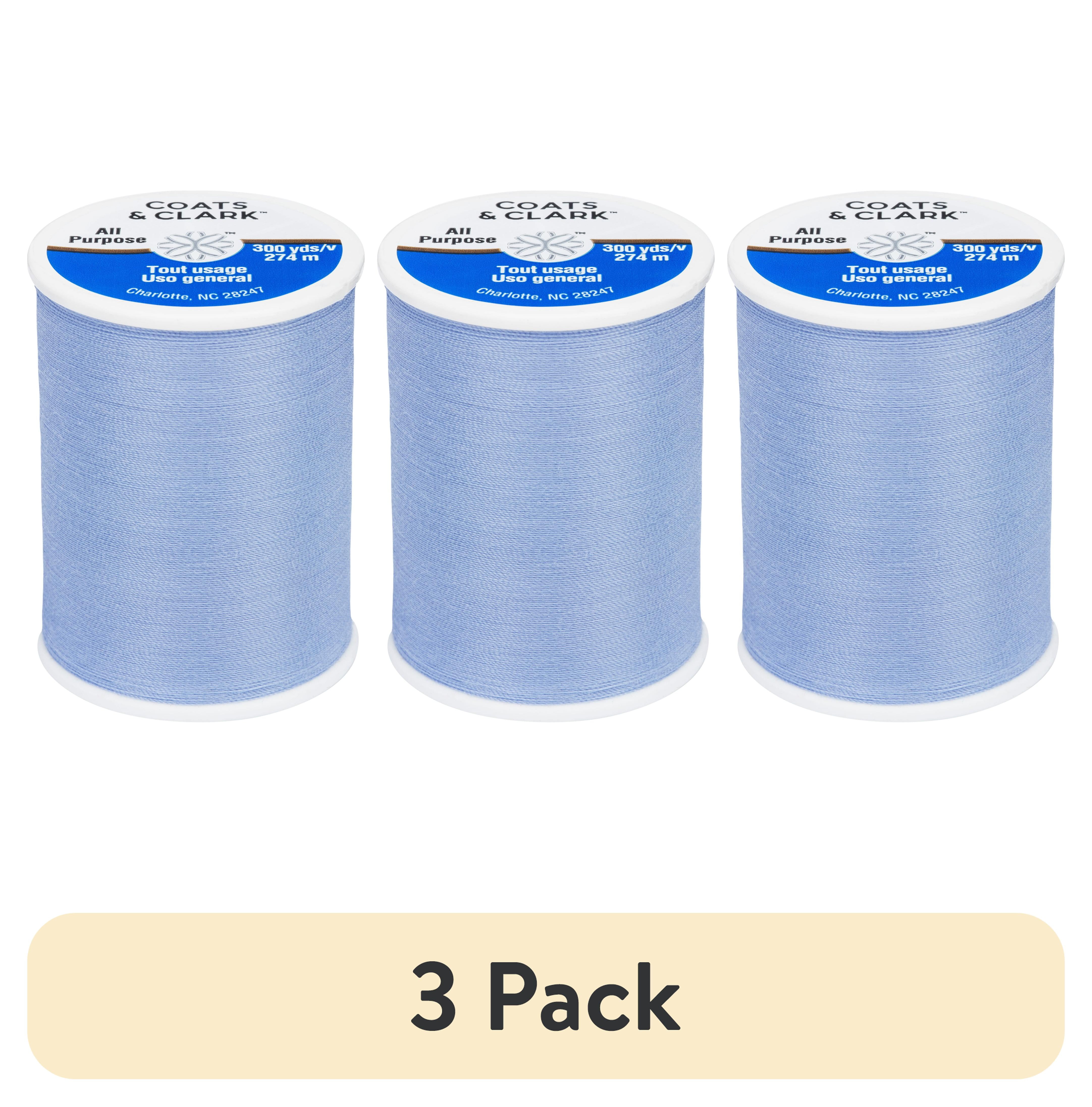 (3 pack) Coats & Clark All Purpose Blue Bonnet Polyester Thread, 300 Yards