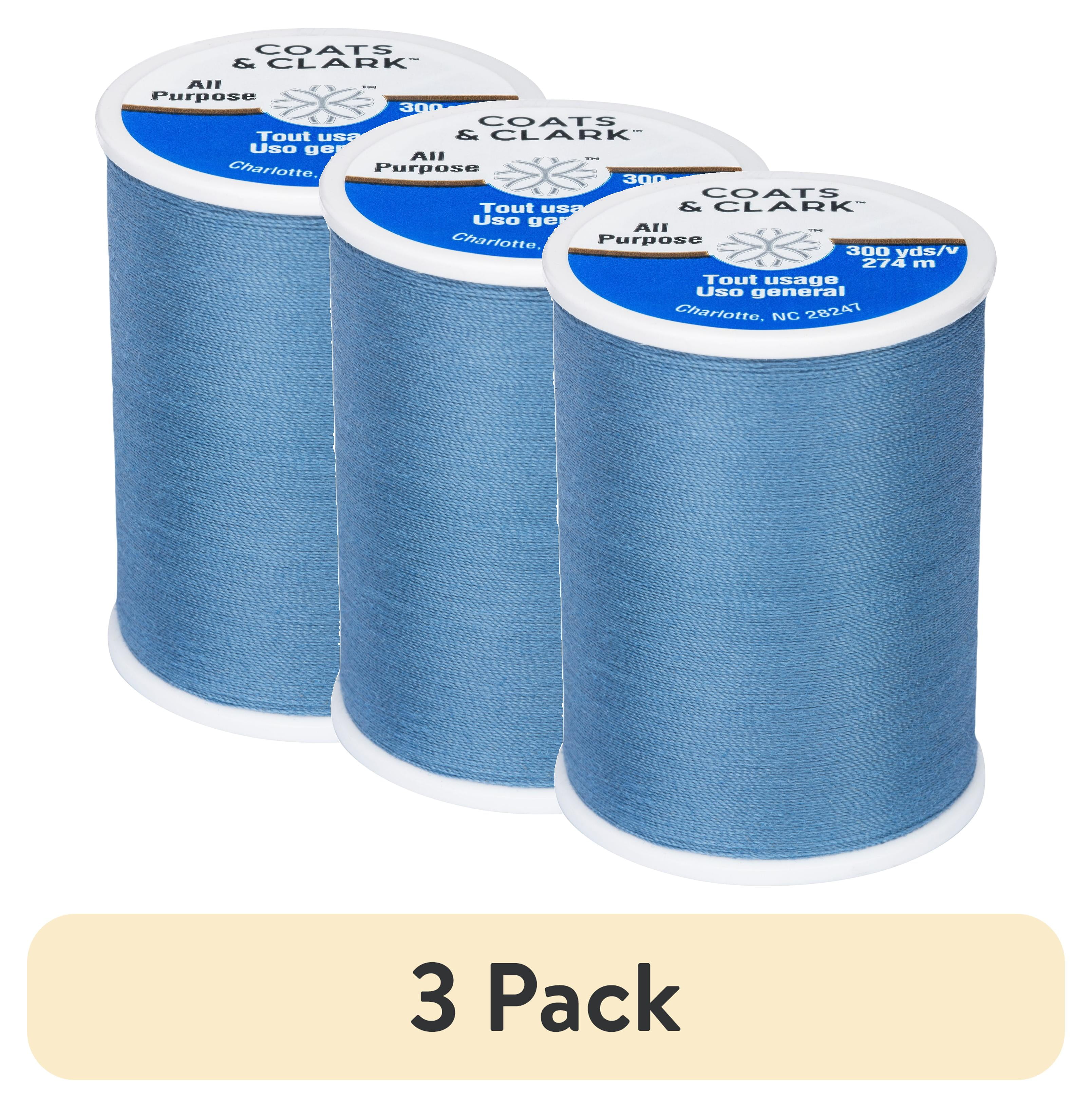 (3 pack) Coats & Clark All Purpose Copenhagen Polyester Thread, 300 Yards