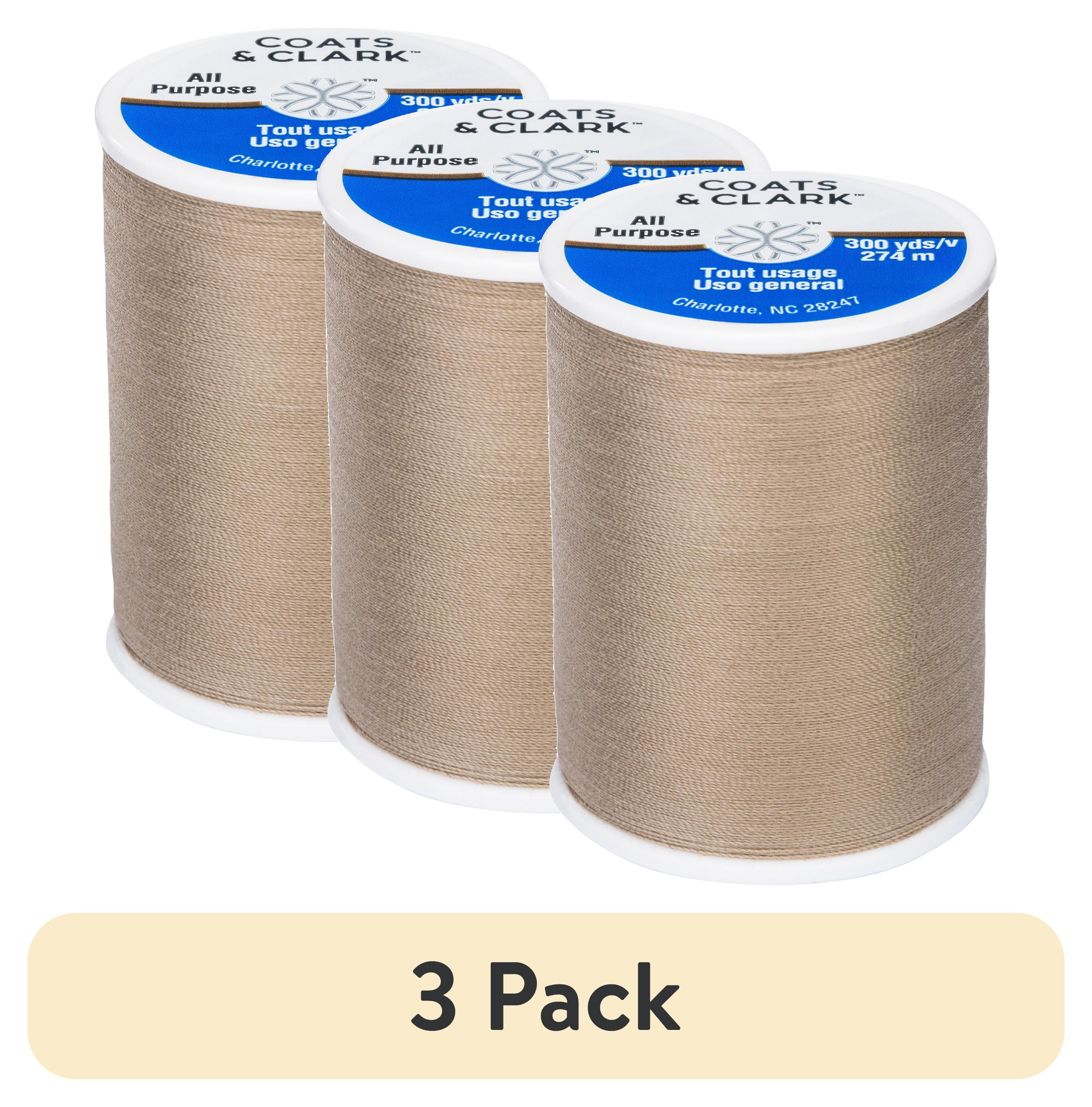 (3 pack) Coats & Clark All Purpose Dogwood Polyester Thread, 300 Yards