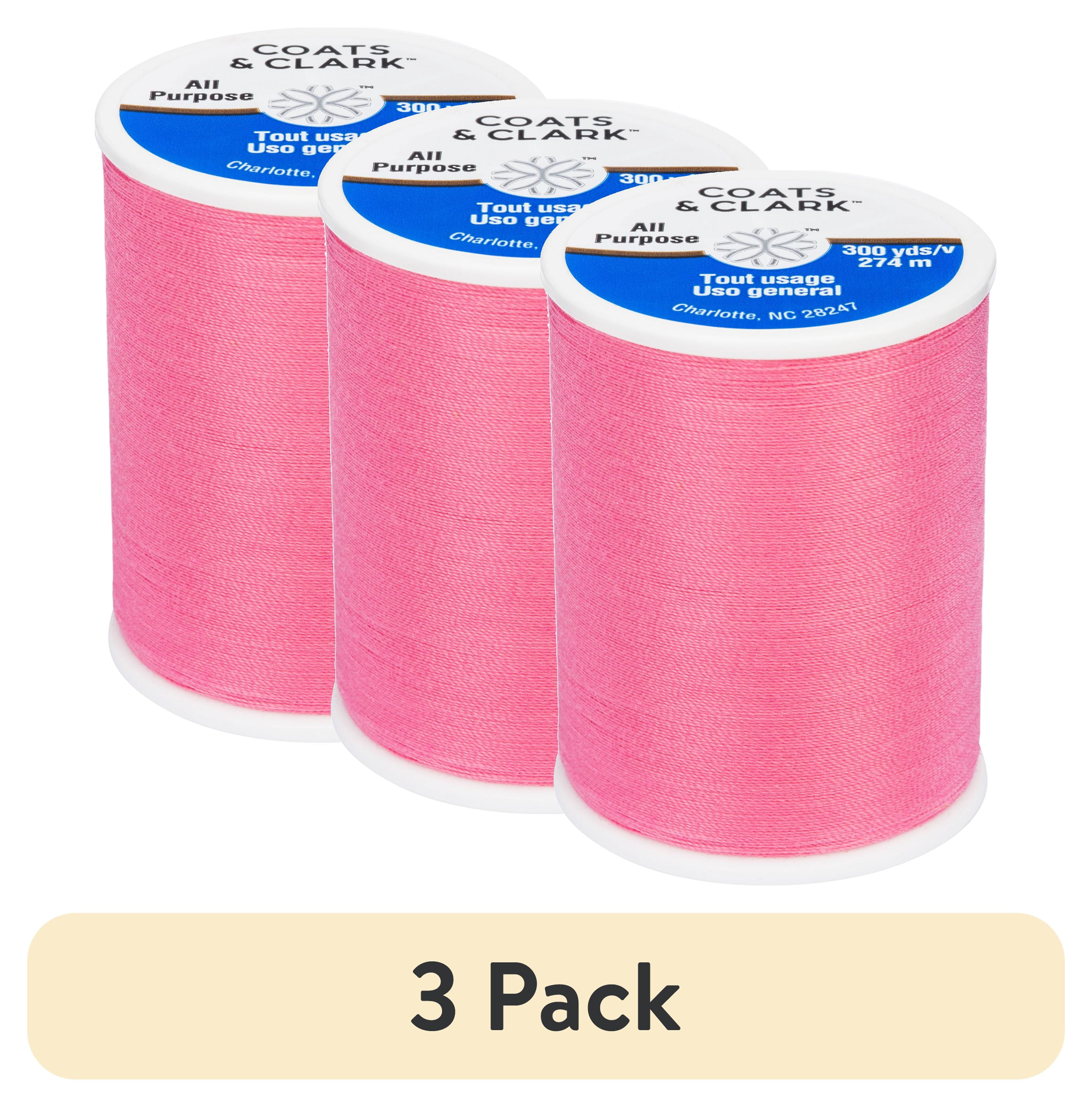 (3 pack) Coats & Clark All Purpose Ellen Rose Polyester Thread, 300 Yards