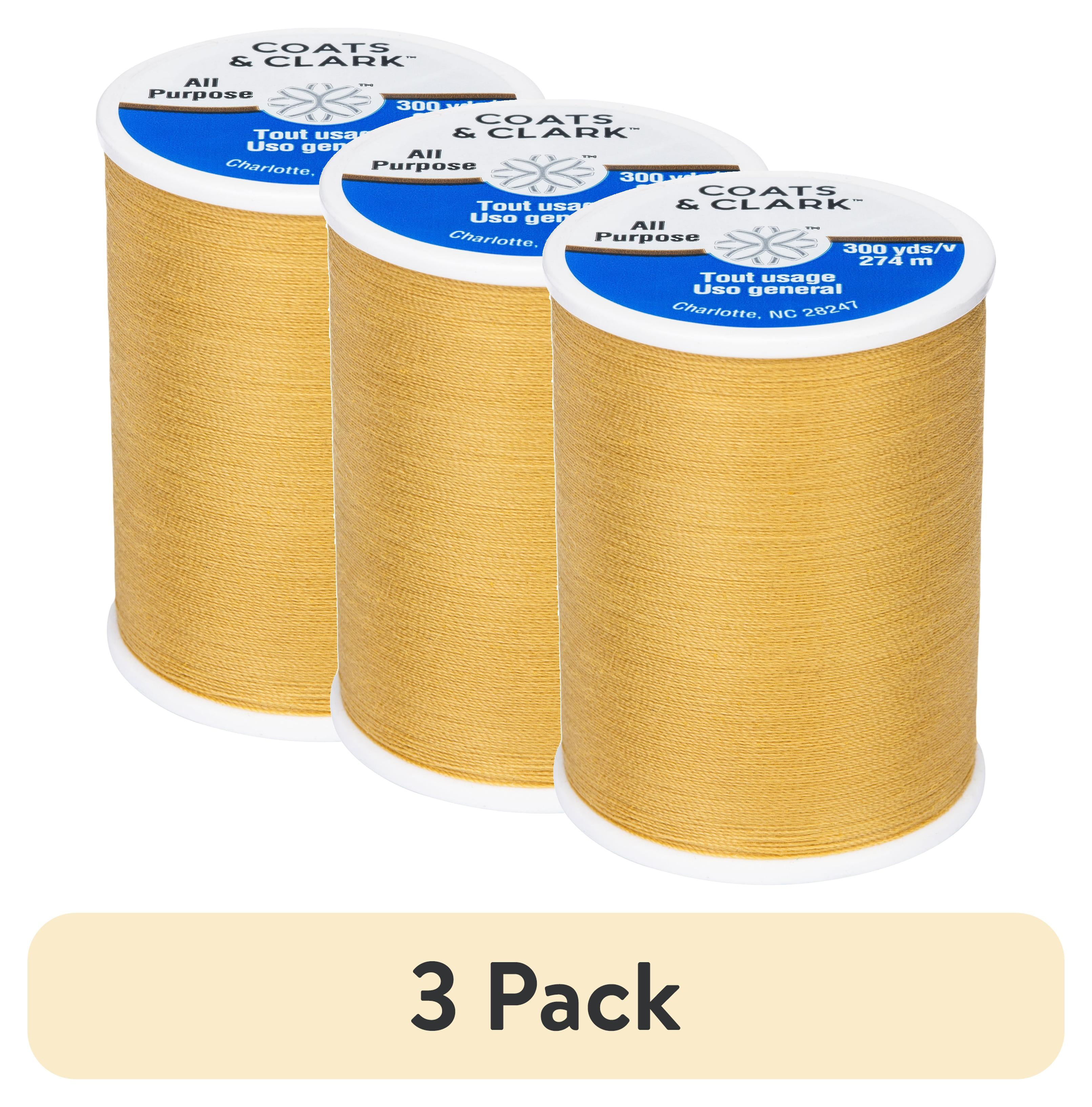 (3 pack) Coats & Clark All Purpose Hayride Polyester Thread, 300 Yards