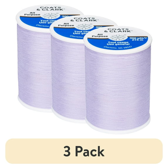 (3 pack) Coats & Clark All Purpose Lavender Bliss Polyester Thread, 300 Yards