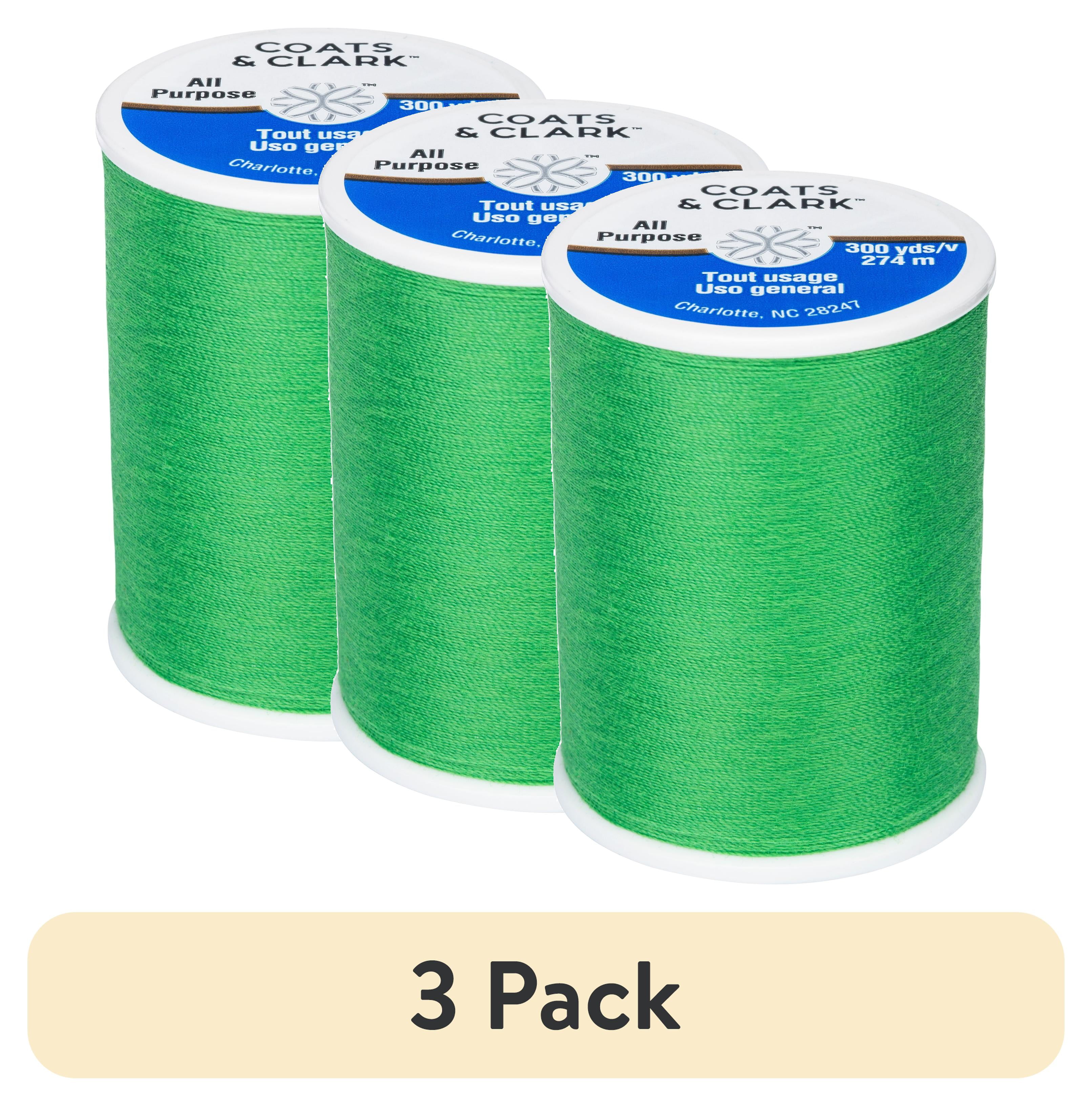 (3 pack) Coats & Clark All Purpose Leprechaun Polyester Thread, 300 Yards
