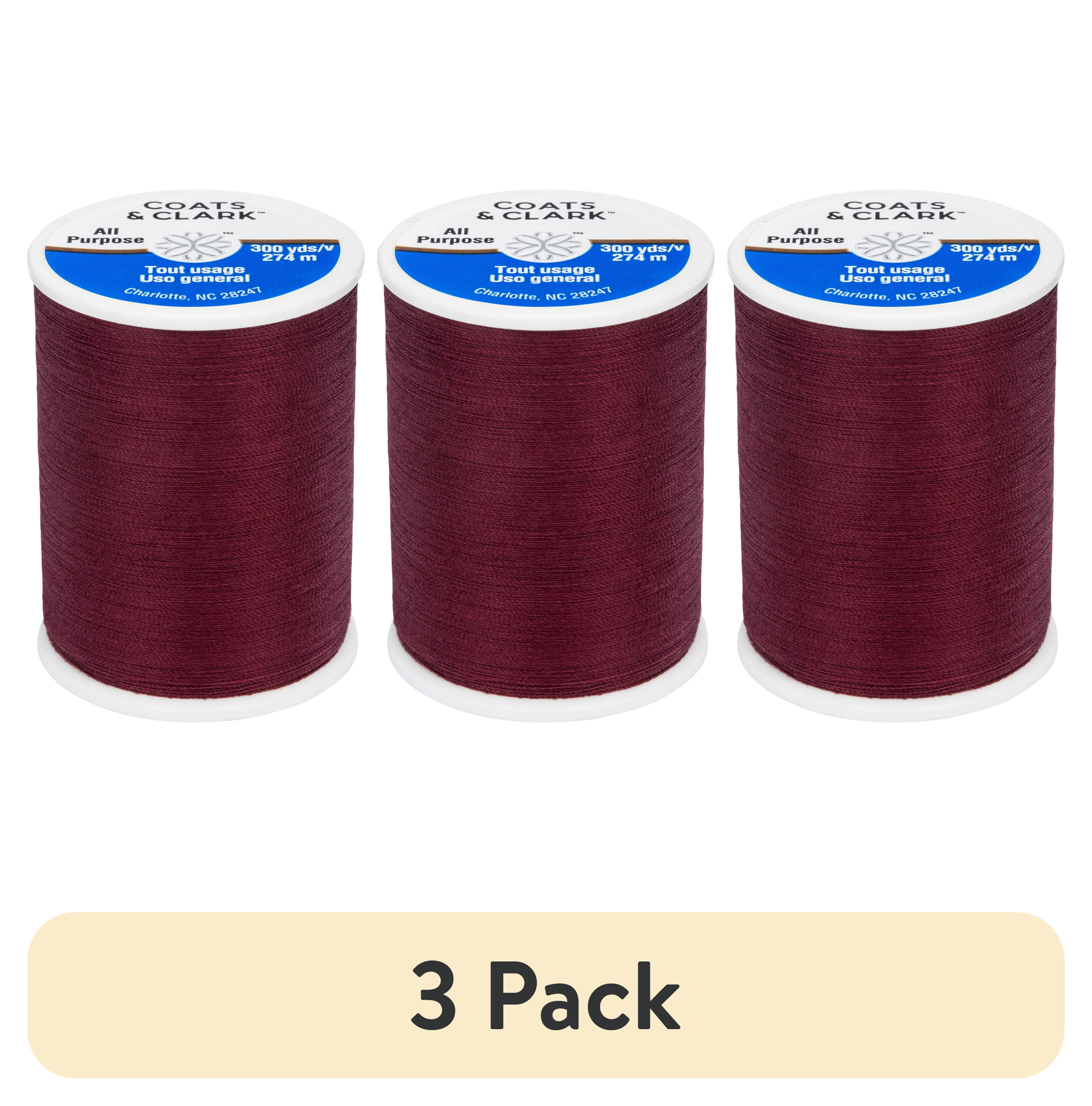 Coats & Clark All Purpose Thread (3 pack) Coats & Clark All Purpose Maroon Polyester Thread, 300 Yards