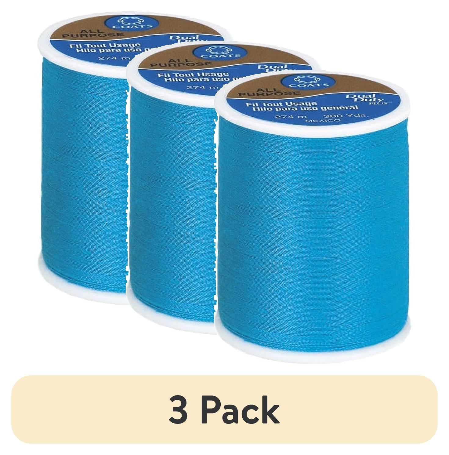 (3 pack) Coats & Clark All Purpose Parakeet Polyester Thread, 300 Yards