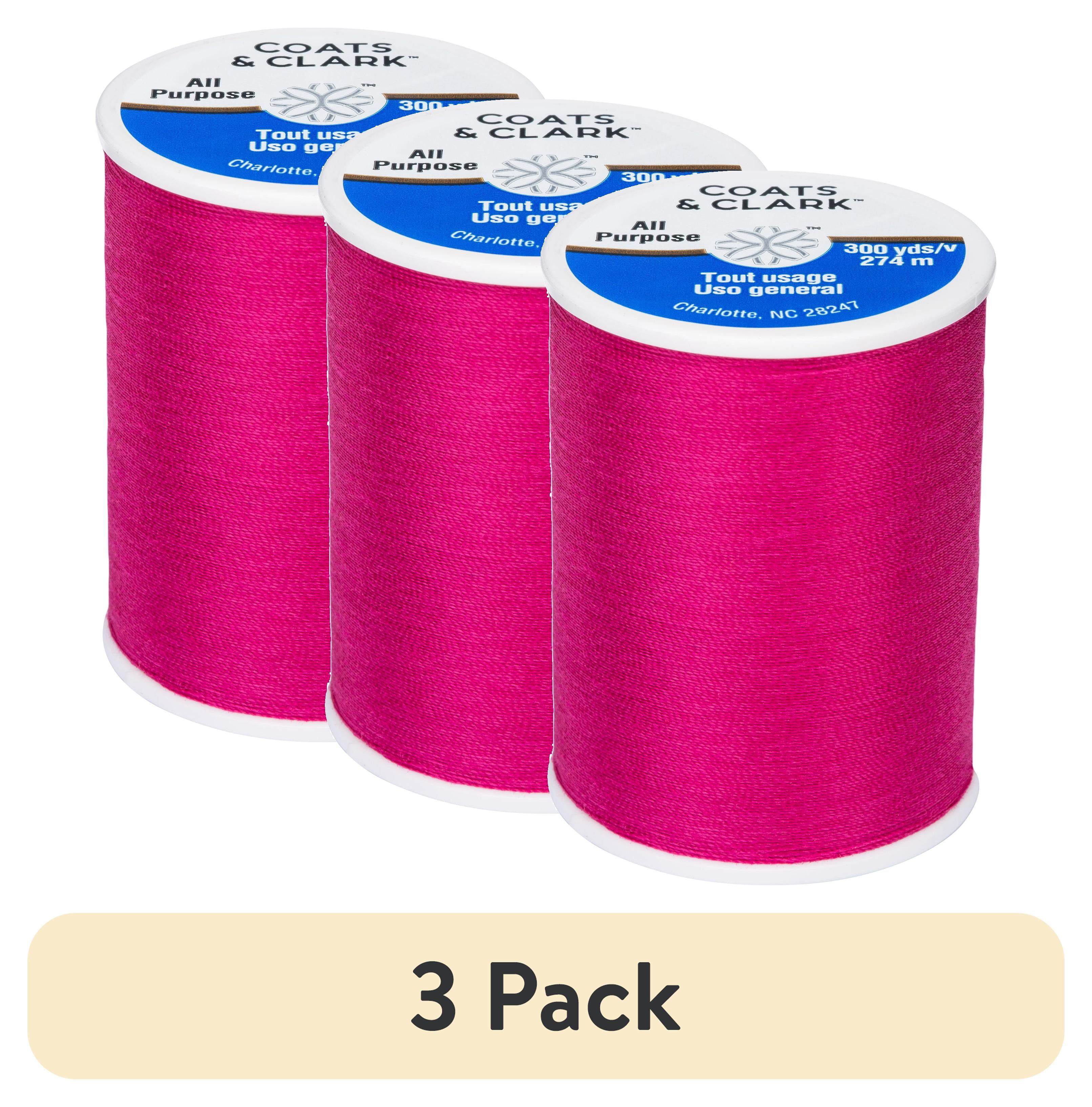 (3 pack) Coats & Clark All Purpose Red Rose Polyester Thread, 300 Yards