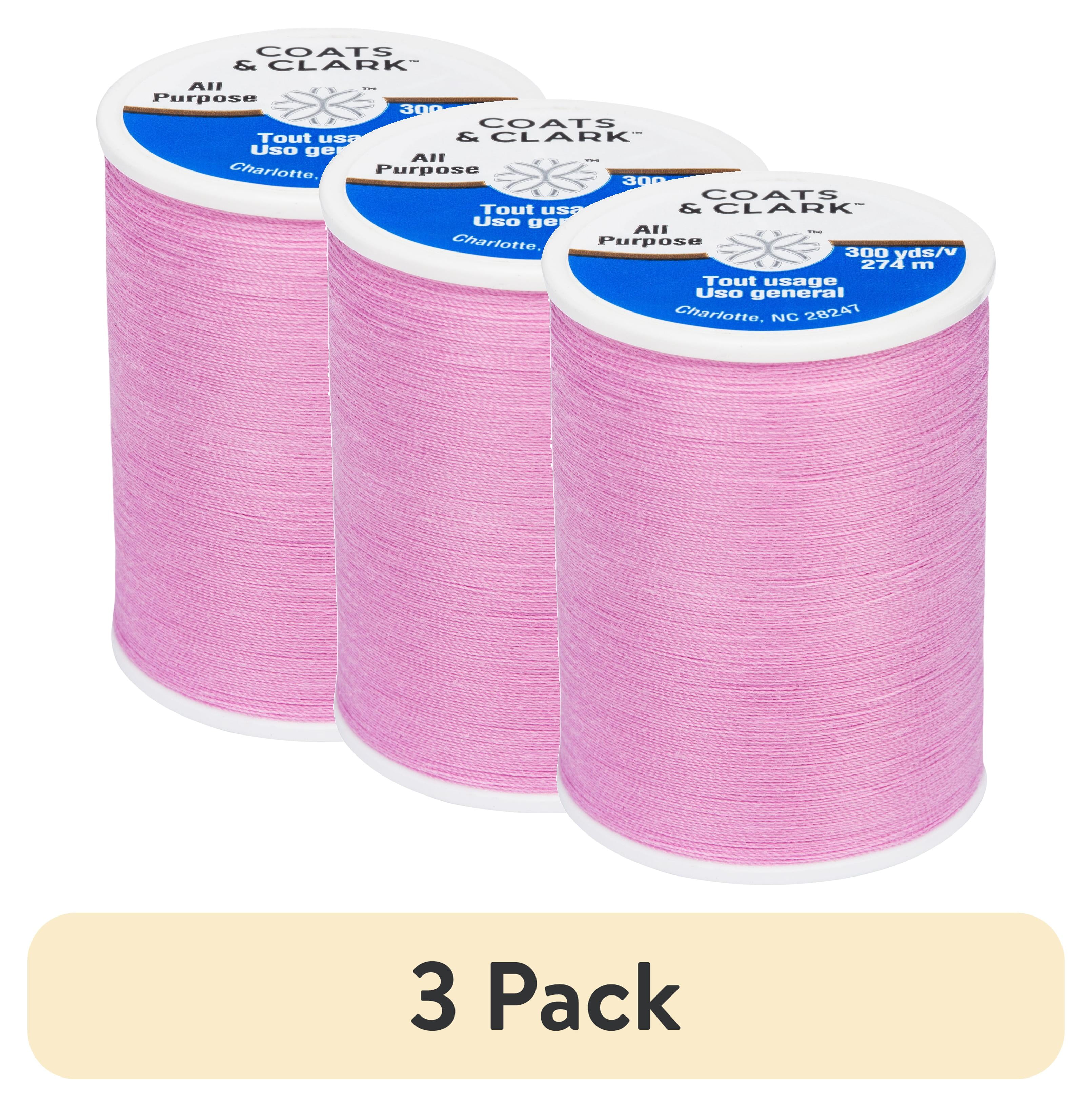(3 pack) Coats & Clark All Purpose Rose Orchid Polyester Thread, 300 Yards