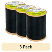 3 pack Coats & Clark Black Polyester Sewing Thread, 300 Yards